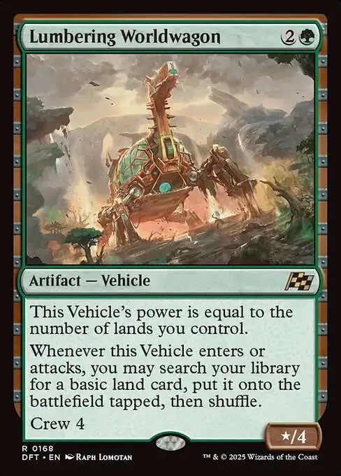MtG Aetherdrift Rare Lumbering Worldwagon #168