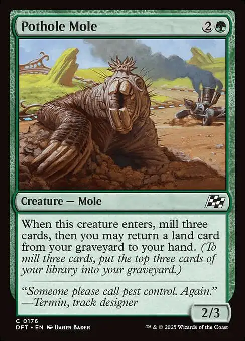 MtG Aetherdrift Common Foil Pothole Mole #176