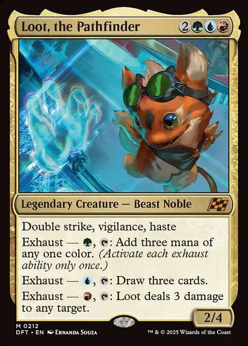 MtG Aetherdrift Mythic Rare Loot, the Pathfinder #212