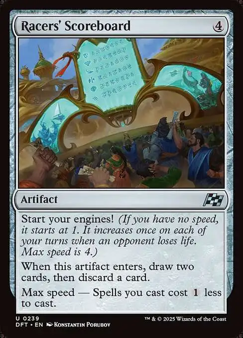 Magic The Gathering Aetherdrift Single Card Uncommon Racers Scoreboard 239 FOIL - ToyWiz Magic The Gathering Aetherdrift Single Card Uncommon Racers Scoreboard 239 FOIL - ToyWiz