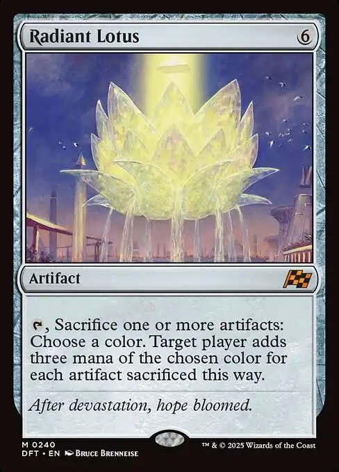 Magic The Gathering Aetherdrift Single Card Mythic Rare Radiant Lotus 240  FOIL - ToyWiz