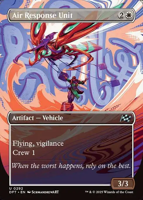 Magic The Gathering Aetherdrift Single Card Uncommon Air Response Unit 292 Revved Up FOIL - ToyWiz Magic The Gathering Aetherdrift Single Card Uncommon Air Response Unit 292 Revved Up FOIL - ToyWiz