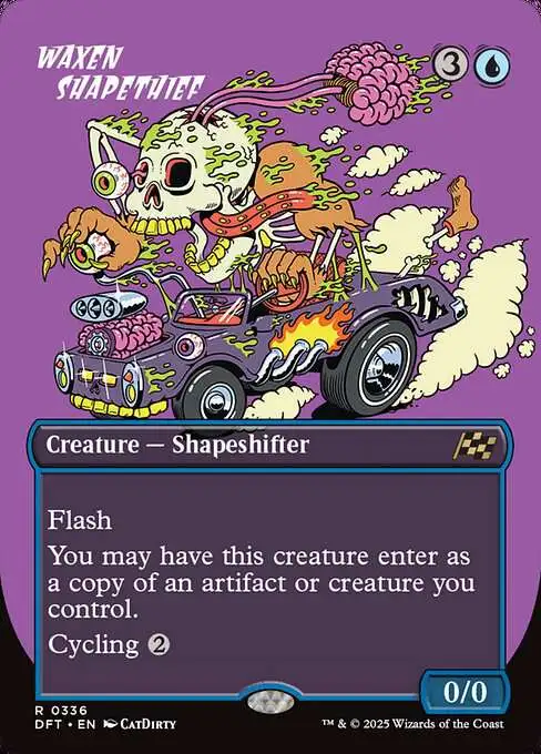 MtG Aetherdrift Rare Waxen Shapethief #336 [Rude Riders FOIL]