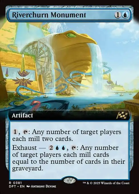 MtG Aetherdrift Rare Riverchurn Monument #381 [Extended Art]