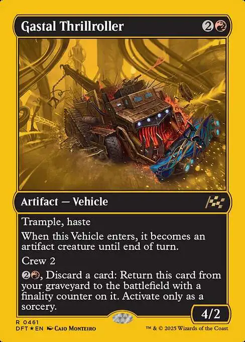 Magic The Gathering Aetherdrift Single Card Rare Gastal Thrillroller 461 First Place Foil - ToyWiz Magic The Gathering Aetherdrift Single Card Rare Gastal Thrillroller 461 First Place Foil - ToyWiz