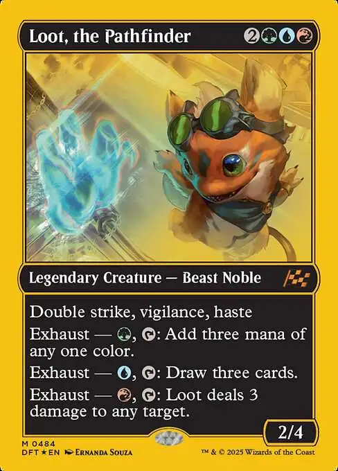 Magic The Gathering Aetherdrift Single Card Mythic Rare Loot, the Pathfinder 484 First Place Foil - ToyWiz Magic The Gathering Aetherdrift Single Card Mythic Rare Loot, the Pathfinder 484 First Place Foil - ToyWiz