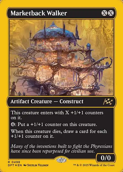 Magic The Gathering Aetherdrift Single Card Rare Marketback Walker 498  First Place Foil - ToyWiz