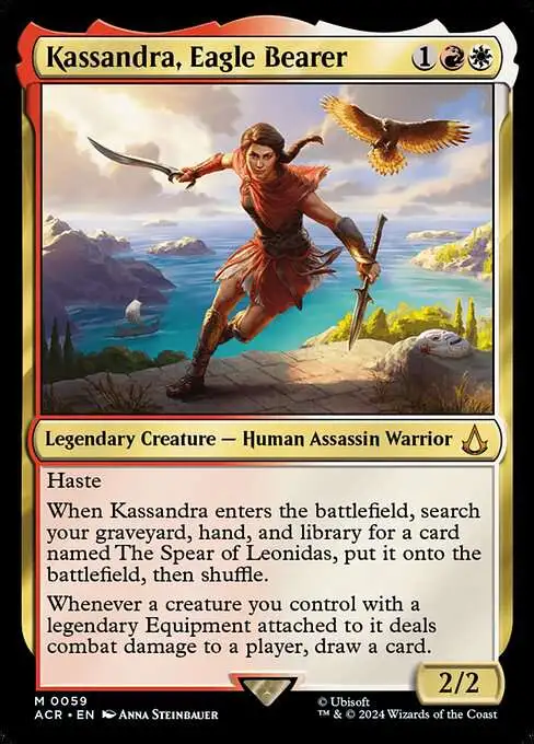 Magic The Gathering Assassins Creed Single Card Mythic Rare Kassandra, Eagle Bearer 59 - ToyWiz Magic The Gathering Assassins Creed Single Card Mythic Rare Kassandra, Eagle Bearer 59 - ToyWiz