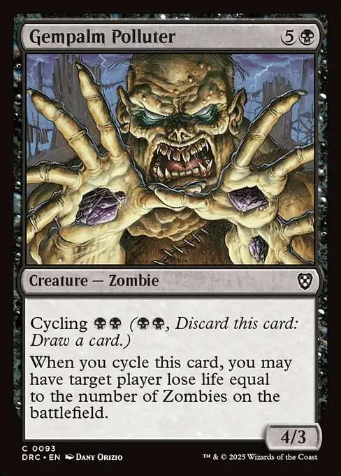 MtG Aetherdrift Commander Common Gempalm Polluter #93