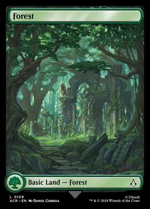 Magic The Gathering Assassins Creed Single Card Common Forest 109 - ToyWiz Magic The Gathering Assassins Creed Single Card Common Forest 109 - ToyWiz