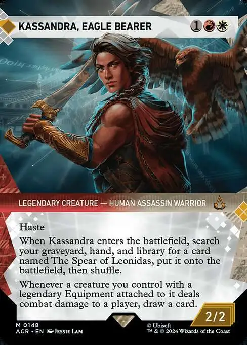 mtg assassin's creed expensive cards Magic The Gathering Assassins Creed Single Card Mythic Rare Kassandra,  Eagle Bearer 148 Showcase