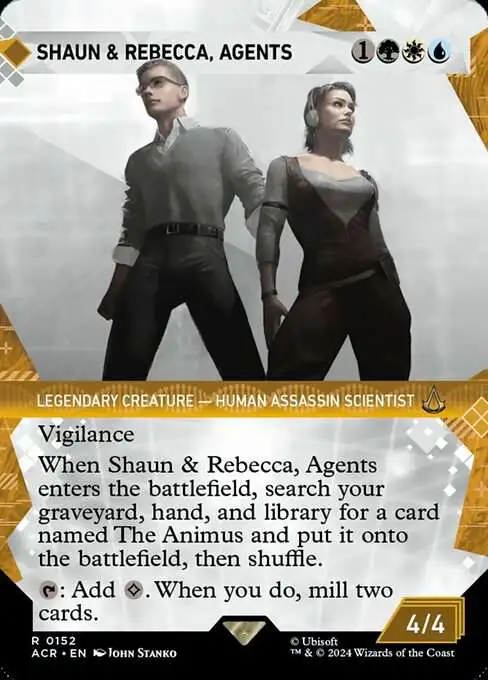 MtG Assassin's Creed Rare Shaun &amp; Rebecca, Agents #152 [Showcase]