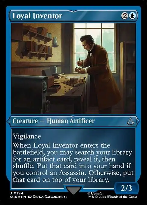 MtG Assassin's Creed Uncommon Loyal Inventor #194 [Etched Foil]