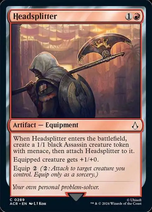 Magic The Gathering Assassins Creed Single Card Common Headsplitter 289 -  ToyWiz