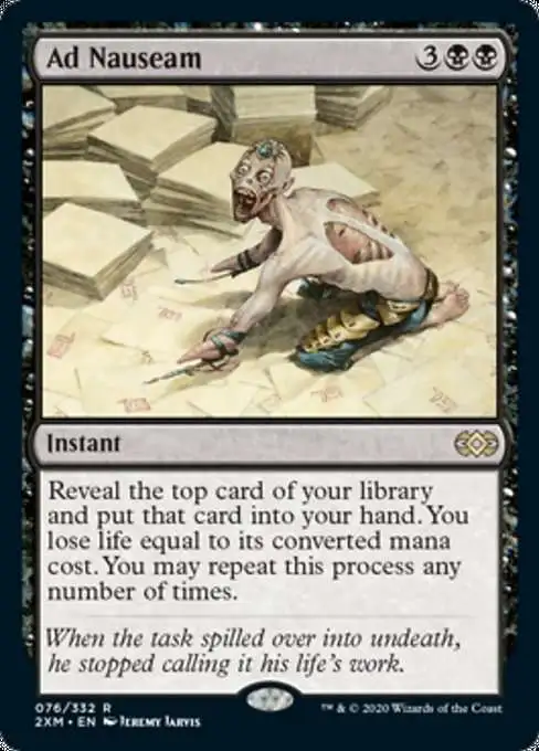 1x Ad Nauseam - Foil NM-Mint, English - Double Masters MTG