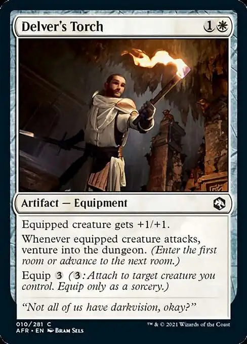 Magic The Gathering Trading Card Game Adventures in the Forgotten Realms  Single Card Common Delvers Torch 10 FOIL - ToyWiz