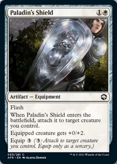 MtG Trading Card Game Adventures in the Forgotten Realms Common Foil Paladin's Shield #30