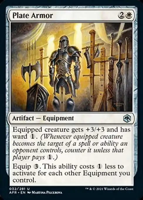 MtG Trading Card Game Adventures in the Forgotten Realms Uncommon Plate Armor #32