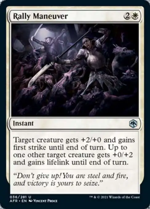 MtG Trading Card Game Adventures in the Forgotten Realms Uncommon Foil Rally Maneuver #36