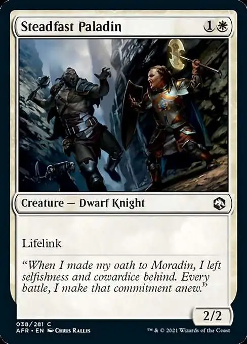 mtg paladin cards Goliath [Commander Legends: Battle for Baldur's Gate] Equipment you control have equip 0 as long as you control three or more artifacts. Puresteel Paladin