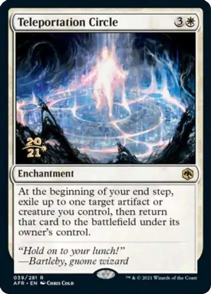 MtG Trading Card Game Adventures in the Forgotten Realms Rare Teleportation Circle #39 [Prerelease foil]