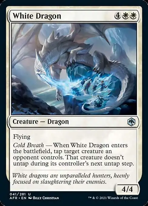 MtG Trading Card Game Adventures in the Forgotten Realms Uncommon White Dragon #41