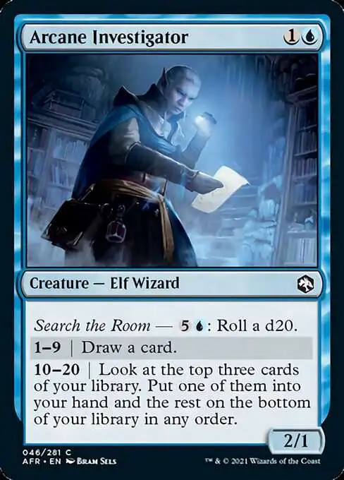 MtG Trading Card Game Adventures in the Forgotten Realms Common Foil Arcane  Investigator #46