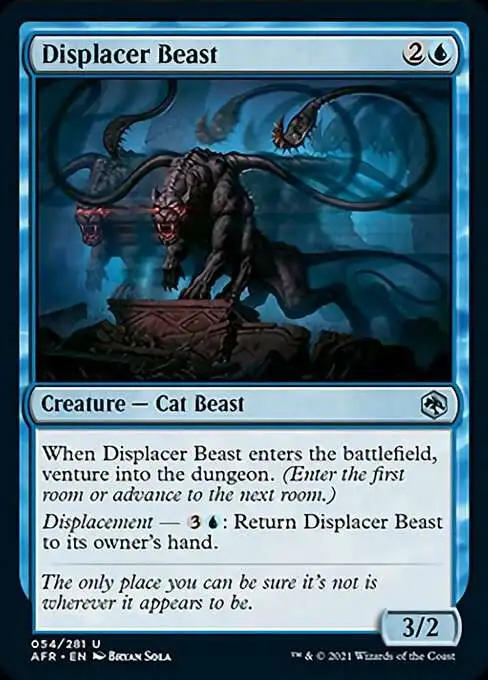 MtG Trading Card Game Adventures in the Forgotten Realms Uncommon Displacer Beast #54