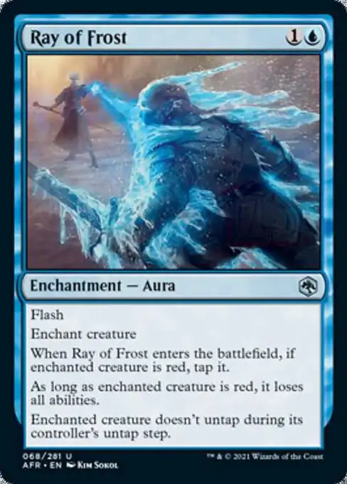 MtG Trading Card Game Adventures in the Forgotten Realms Uncommon Foil Ray of Frost #68