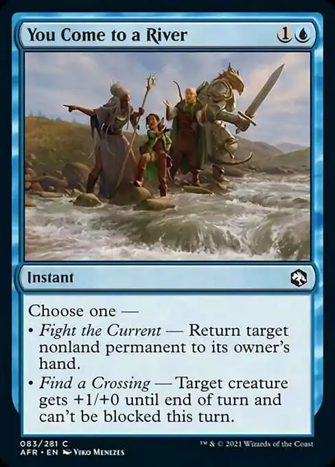 MtG Trading Card Game Adventures in the Forgotten Realms Common You Come to a River #83
