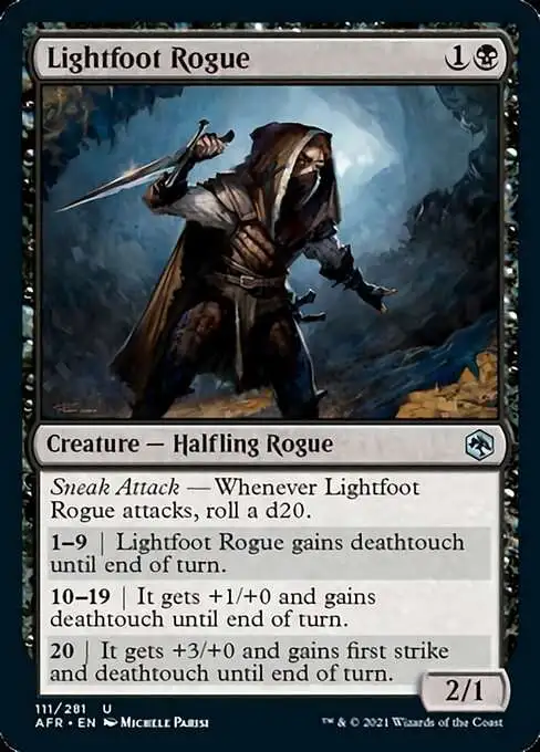 Magic The Gathering Trading Card Game Adventures in the Forgotten Realms  Single Card Uncommon Lightfoot Rogue 111 FOIL - ToyWiz