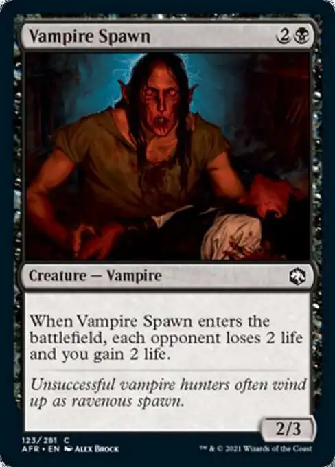 Magic The Gathering Trading Card Game Adventures in the Forgotten Realms  Single Card Common Vampire Spawn 123 - ToyWiz