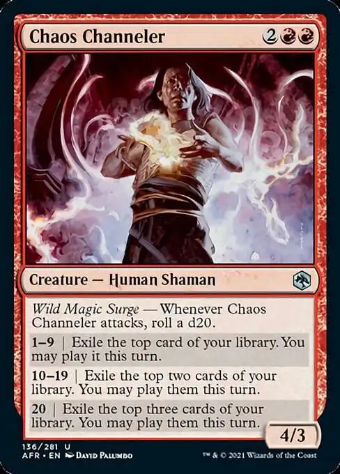 MtG Trading Card Game Adventures in the Forgotten Realms Uncommon Chaos  Channeler #136