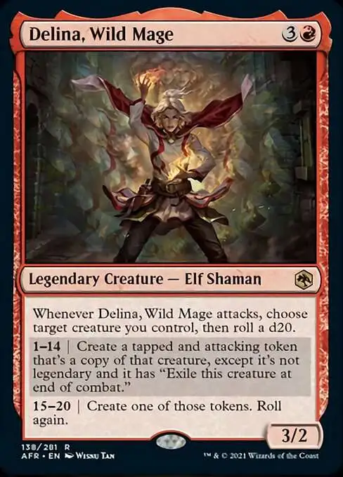 Magic The Gathering Adventures In The Forgotten Realms Single Card Rare Delina Wild Mage 138 Foil Toywiz