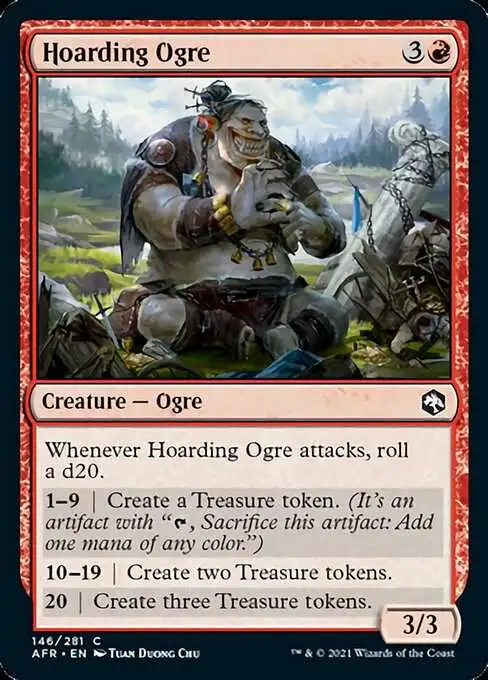 MtG Trading Card Game Adventures in the Forgotten Realms Common Foil Hoarding Ogre #146