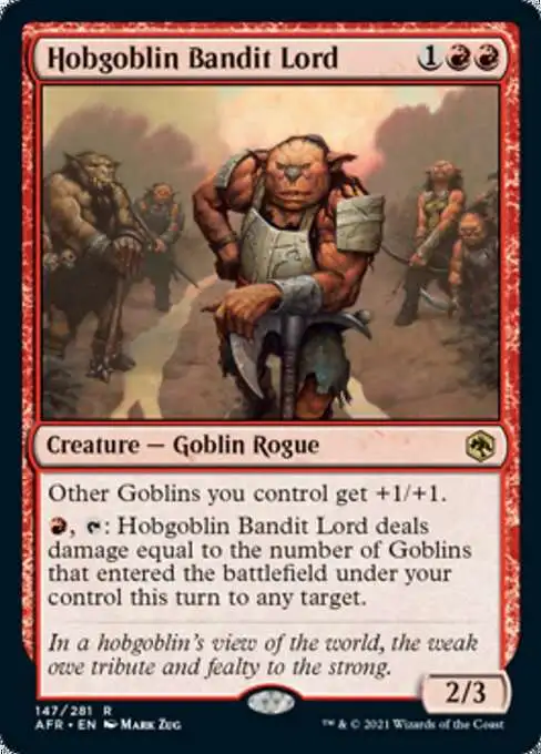 MtG Trading Card Game Adventures in the Forgotten Realms Rare Hobgoblin Bandit Lord #147