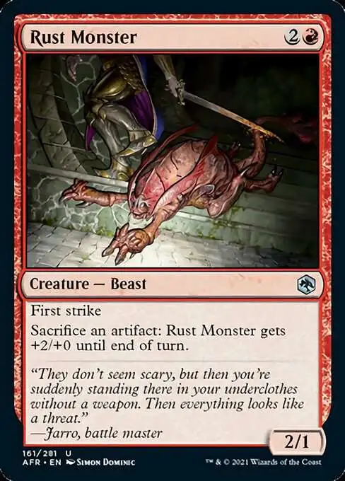 MtG Trading Card Game Adventures in the Forgotten Realms Uncommon Rust Monster #161