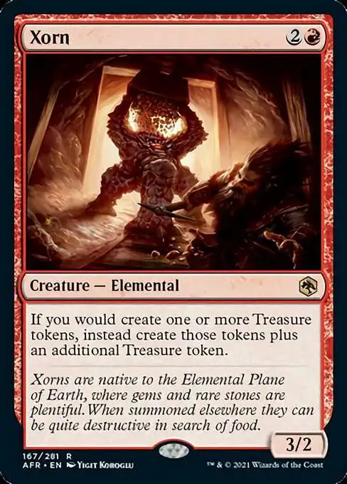 MtG Trading Card Game Adventures in the Forgotten Realms Rare FOIL Xorn #167