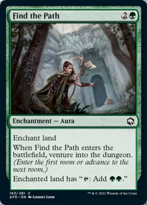find mtg cards Magic The Gathering Trading Card Game Adventures in the Forgotten Realms  Single Card Common Find the Path 183 FOIL