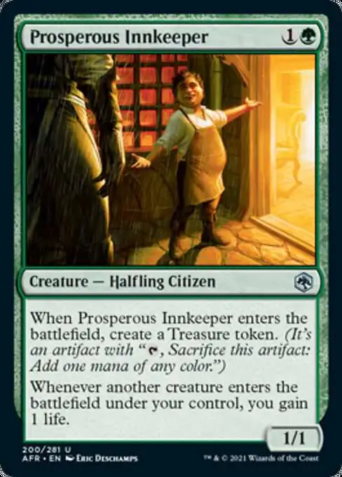 Magic The Gathering Trading Card Game Adventures in the Forgotten Realms  Single Card Uncommon Prosperous Innkeeper 200 - ToyWiz