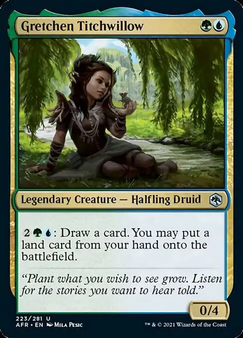 Magic The Gathering Trading Card Game Adventures in the Forgotten Realms  Single Card Uncommon Gretchen Titchwillow 223 FOIL - ToyWiz