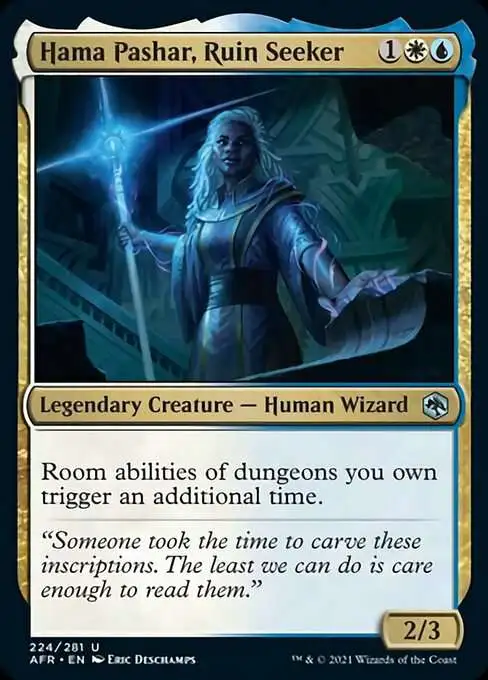 MtG Trading Card Game Adventures in the Forgotten Realms Uncommon Hama Pashar, Ruin Seeker #224