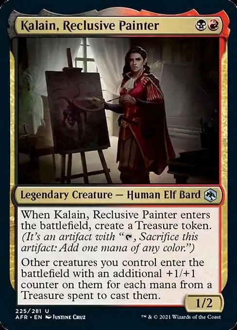 MtG Trading Card Game Adventures in the Forgotten Realms Uncommon Foil Kalain, Reclusive Painter #225