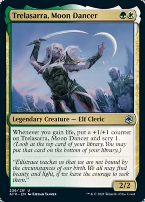 MtG Trading Card Game Adventures in the Forgotten Realms Uncommon Trelasarra, Moon Dancer #236