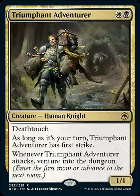 MtG Trading Card Game Adventures in the Forgotten Realms Rare Triumphant Adventurer #237