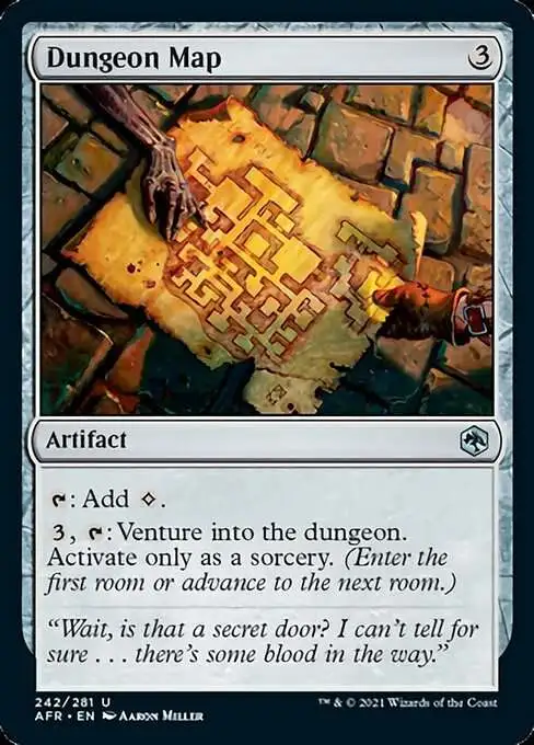 MtG Trading Card Game Adventures in the Forgotten Realms Uncommon Foil Dungeon Map #242