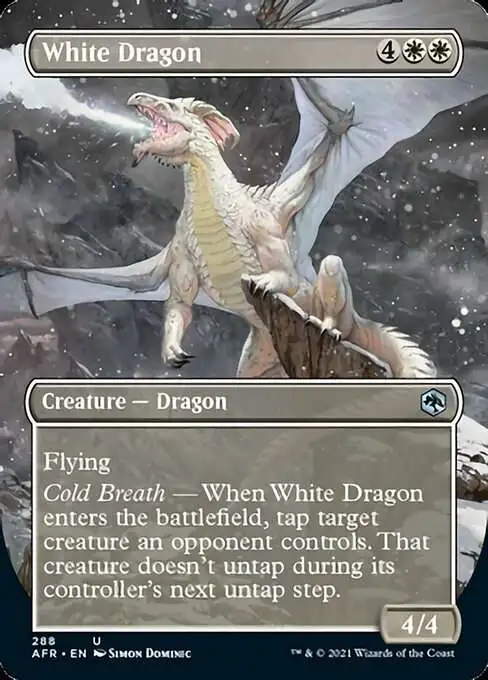 MtG Trading Card Game Adventures in the Forgotten Realms Uncommon White Dragon #288 [Alternate Art Borderless FOIL]