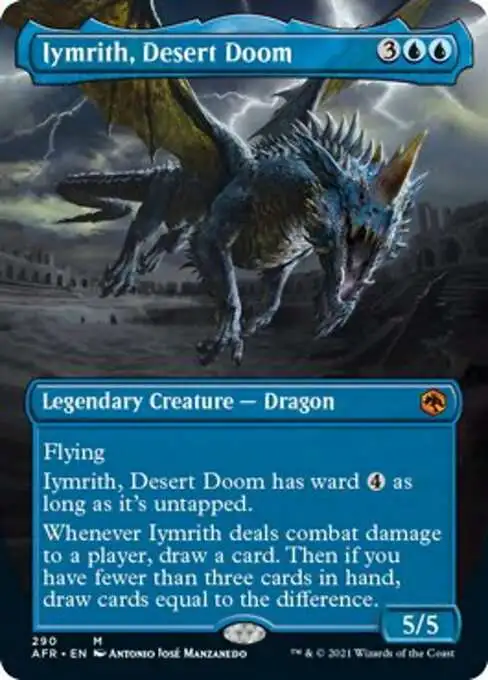 MtG Trading Card Game Adventures in the Forgotten Realms Mythic Rare Iymrith, Desert Doom #290 [Alternate Art Borderless FOIL]