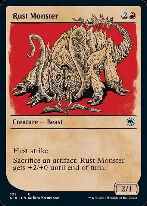 MtG Trading Card Game Adventures in the Forgotten Realms Uncommon Rust Monster #321 [Showcase]