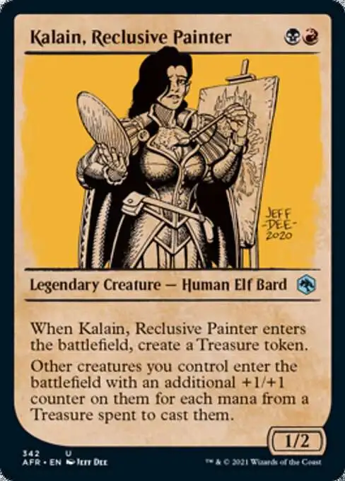 MtG Trading Card Game Adventures in the Forgotten Realms Uncommon Kalain, Reclusive Painter #342 [Showcase]